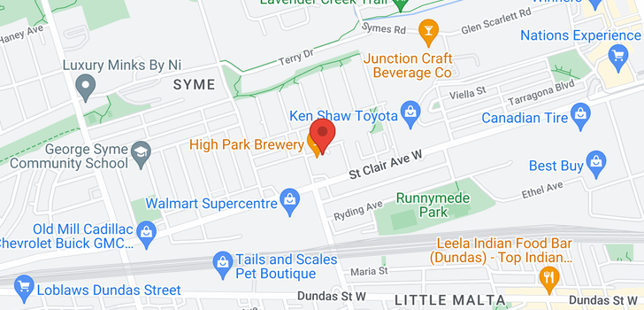 map of 831 RUNNYMEDE RD